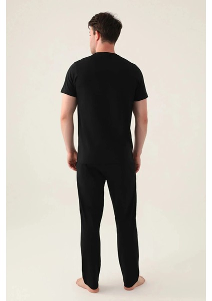 %100 Pamuk Büyük Beden Seçenekli Yumuşak Dokulu Kısa Kol Erkek Pijama Takım 3010 indirimleri