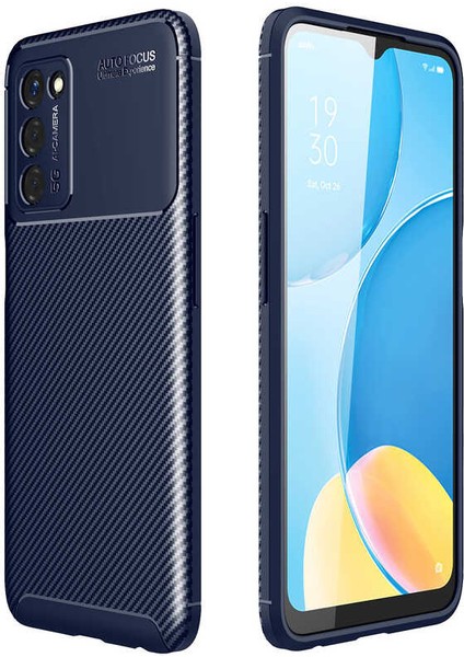 Oppo A55 5g Kılıf Karbon Koruyucu Yumuşak Silikon Nero Kapak