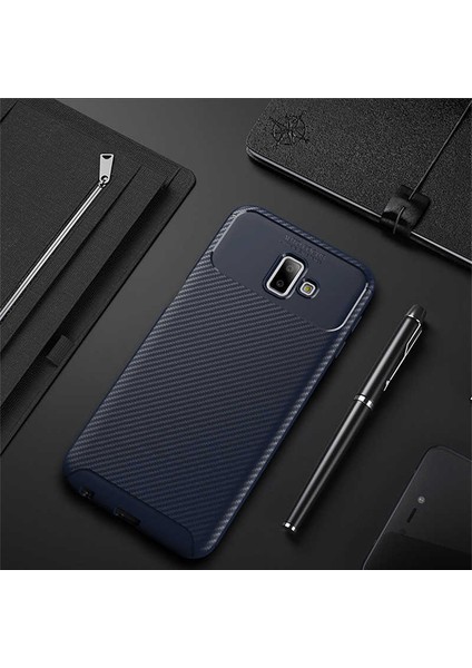 Samsung Galaxy J6 Plus Kılıf Karbon Koruyucu Yumuşak Silikon Nero Kapak