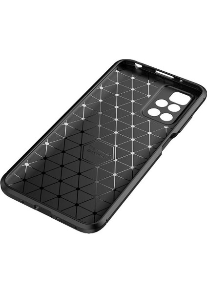 Xiaomi Redmi 10 Kılıf Karbon Koruyucu Yumuşak Silikon Nero Kapak