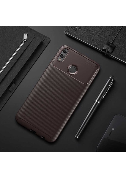 Huawei Honor 8x Kılıf Karbon Koruyucu Yumuşak Silikon Nero Kapak