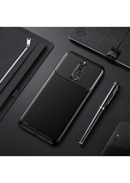 Huawei Mate 10 Lite Kılıf Karbon Koruyucu Yumuşak Silikon Nero Kapak