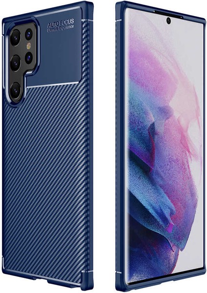 Samsung Galaxy S22 Ultra Kılıf Karbon Koruyucu Yumuşak Silikon Nero Kapak