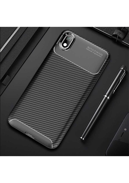 Xiaomi Redmi 7A Kılıf Karbon Koruyucu Yumuşak Silikon Nero Kapak
