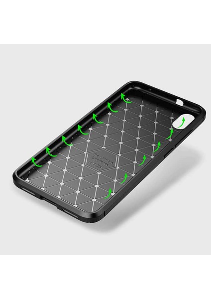 Xiaomi Redmi 7A Kılıf Karbon Koruyucu Yumuşak Silikon Nero Kapak