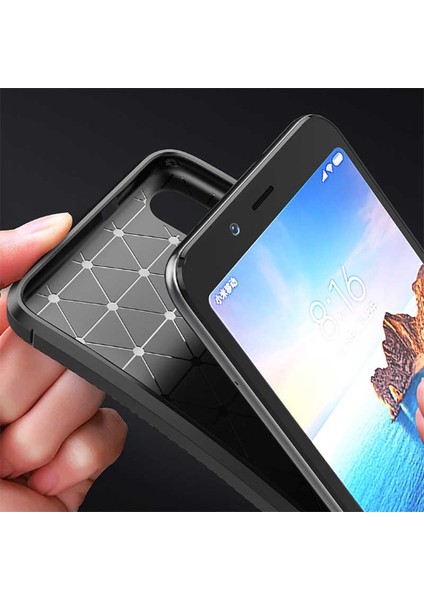 Xiaomi Redmi 7A Kılıf Karbon Koruyucu Yumuşak Silikon Nero Kapak