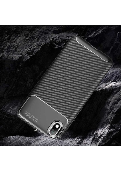 Xiaomi Redmi 7A Kılıf Karbon Koruyucu Yumuşak Silikon Nero Kapak