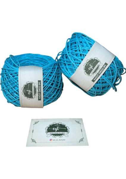 Kağıt Ip / Sarılmış Örülmeye Hazır Kağıt Ip Yumak 50GR