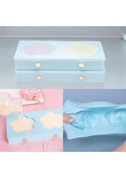 Dondurma Kalıbı Silikon Serbest Bırakmak Kolay Dondurma Popsicle Popsicles Fırına Girebilir Dondurma Ev Yapımı Popsicles (Yurt Dışından)