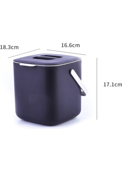 Plastik Mutfak Gıda Atık Çöp Tenekesi Kompost Süzgeçli Çöp Konteyner Organizatör Aksesuarları Araçları-Koyu Gri (Yurt Dışından) fiyatları