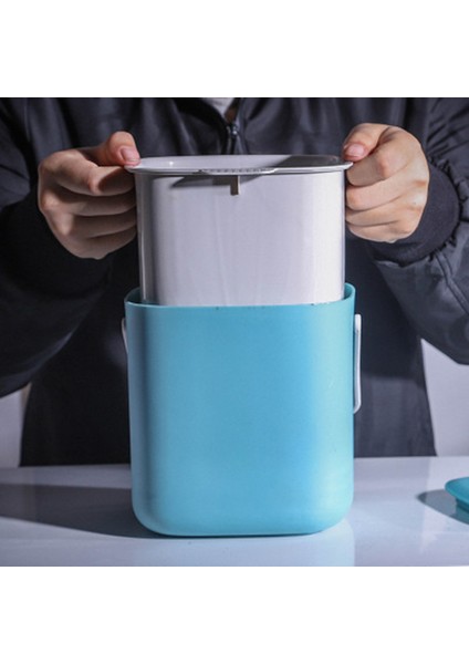 Plastik Mutfak Gıda Atık Çöp Tenekesi Kompost Süzgeçli Çöp Konteyner Organizatör Aksesuarları Araçları-Koyu Gri (Yurt Dışından) fırsatları