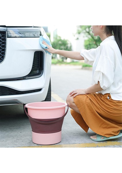 Katlanır Kova, Katlanır Plastik Kova, Teleskopik Portatif Ayaklı Kova, Katlanır Portatif Oto Yıkama Kovası-B (Yurt Dışından)