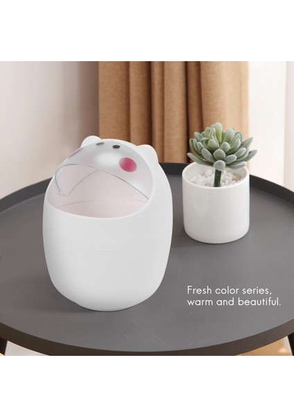 Mini Çöp Kutusu Masaüstü Çöp Sepeti Temizleme Varil Küçük Masa Düzenleyici Depolama Çöp Kovaları Hayvan Çöp Kutusu Kağıt Havlu Konteyner Beyaz (Yurt Dışından) modelleri