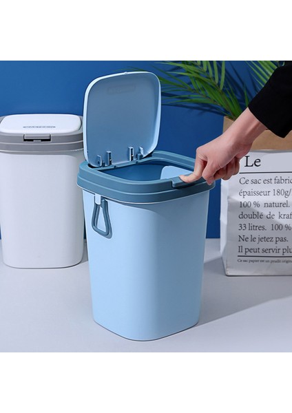 Mutfak ve Banyo Basmalı Tip Kalın Sağlam ve Dayanıklı Kulplu Çöp Kovası Lacivert (Yurt Dışından) fiyatları