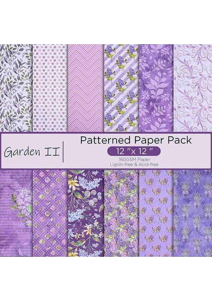 Mor Koleksiyon Defteri Kağıt Pedi 12 Inç x 12 Inç Desenli Kağıt Paketi, Bahar Bahçesi Temalı Çiçek Scrapbooking, 24 Sayfa (Yurt Dışından)