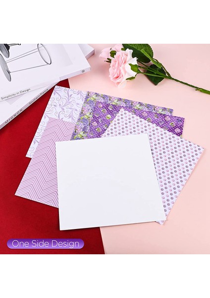 Mor Koleksiyon Defteri Kağıt Pedi 12 Inç x 12 Inç Desenli Kağıt Paketi, Bahar Bahçesi Temalı Çiçek Scrapbooking, 24 Sayfa (Yurt Dışından)