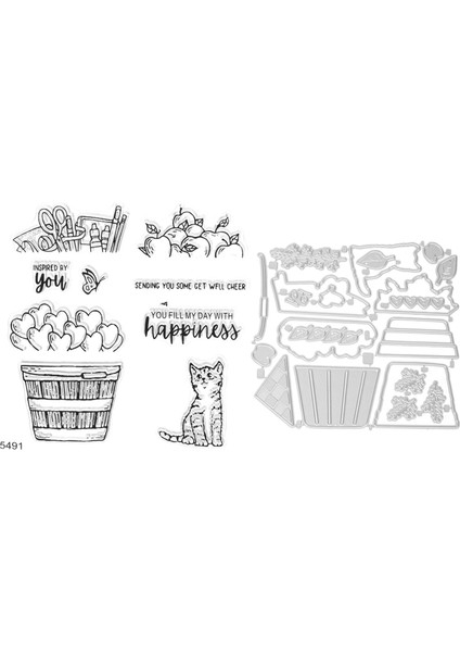 Kart Yapımı Için Pullar ve Ölür Dıy Scrapbooking Sanat El Sanatları Damgalama Pullar Sanat Malzemeleri Metal Kesme Ölür (5491) (Yurt Dışından)