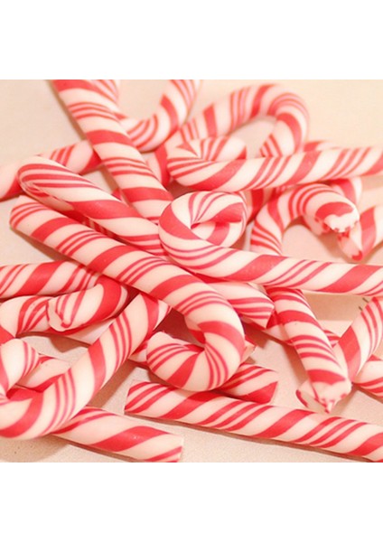 10 Adet Noel Kırmızı Baston Yumuşak Çömlek Takı Aksesuarları Yeni Yıl Şeker Kamışı Ev Dekorasyon (Yurt Dışından) fırsatları