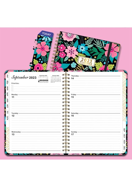 Planlayıcı Defter, Haftalık Aylık Planlayıcı, 8,4 Inç x 6 Inç, Yer Işaretli Spiral Planlayıcı Defter A01 (Yurt Dışından) modelleri