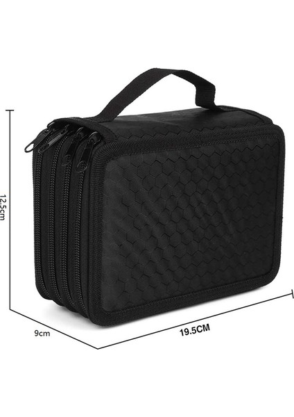 Kalem Kutusu Kapasitesi 72 Delik 4 Katmanlı Kalem Kutusu Düz Renk Kare Kroki Kalem Kutusu Kırtasiye Hediye Siyah (Yurt Dışından) fiyatları