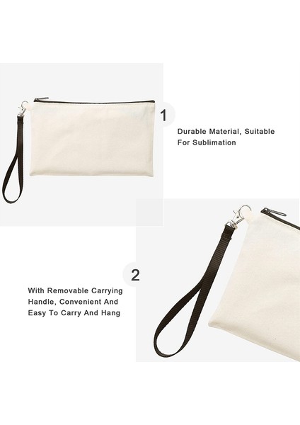 10 Adet Süblimasyon Boş Kalem Kutusu Boş Dıy Zanaat Çanta Kanvas Kalem Kutusu Kanvas Makyaj Çantası Kozmetik Çantaları Kalem Kutusu (Yurt Dışından) fırsatları