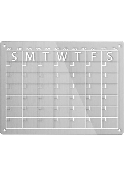 Şeffaf + Takvim 30X40CM8 Manyetik Kalemler Asit Manyetik Takvim, Buzdolabı Takvimi Buzdolabı Not Etiketi (Yurt Dışından)