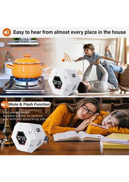 Pomodoro Zamanlayıcı, Üretkenlik Zamanlayıcısı, 3, 5, 15, 30, 45, 60 Dakikalık Ön Ayarlı Akıllı Geri Sayım Sayacı, Zaman Yönetimi Aracı Gümüş (Yurt Dışından) fırsatları