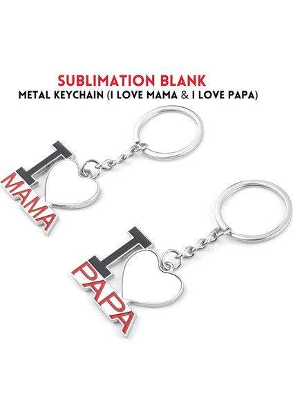 8 Adet Süblimasyon Boş Anahtarlık Metal Isı Transfer Anahtarlık Boş Tahta Anahtarlıklar Dıy Süblimasyon, Mama Için (Yurt Dışından)