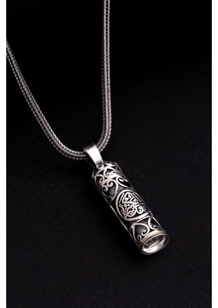 Hatlı Gümüş Cevşen Muska - 50Tl Lik Kolyesiyle modelleri