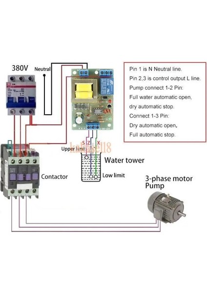 Ac 220V 10A Sıvı Seviye Kontrol Anahtarı Su Seviyesi Algılama Sensörü Modülü (Yurt Dışından)