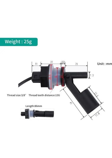 Epc4 Tarzı 110V Elecall Mini Şamandıra Anahtarı Su Seviye Kontrolü Sıvı Sensörü Pp Plastik Su Deposu Epc4-Ev 220V (Yurt Dışından)