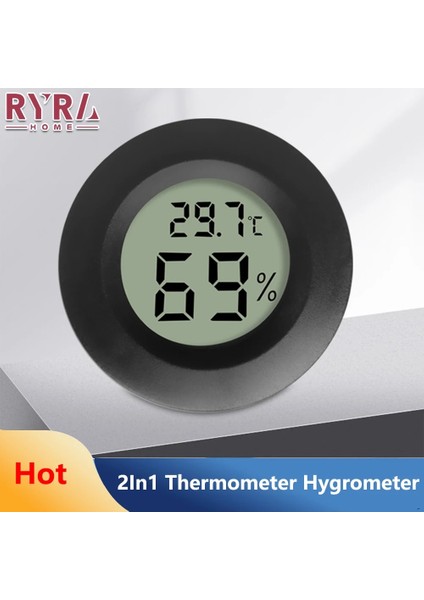 Mavi Stil 2 In 1 Termometre Higrometre Mini LCD Dijital Sıcaklık Nem Ölçer Sıcaklık Test Cihazı Sensörü Kapalı Oda Enstrüman (Yurt Dışından)