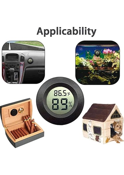 Mavi Stil 2 In 1 Termometre Higrometre Mini LCD Dijital Sıcaklık Nem Ölçer Sıcaklık Test Cihazı Sensörü Kapalı Oda Enstrüman (Yurt Dışından)