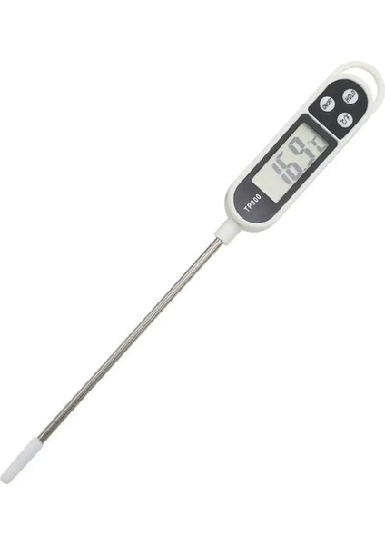 Beyaz Stil Yeni Mutfak Dijital Gıda Termometresi Et Kek Süt Probu Ölçer Elektronik Ev Pişirme Aracı Barbekü Fırın Termometresi B5Q3 (Yurt Dışından)