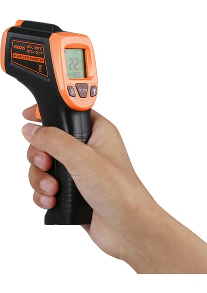 Gümüş Tarzı GM320S Lazer Olmayan -50 ~ 600 Kızılötesi Termometre Kızılötesi Pirometre Ir Lazer Sıcaklık Ölçer Endüstriyel Pirometre Nokta Tabancası (Yurt Dışından)