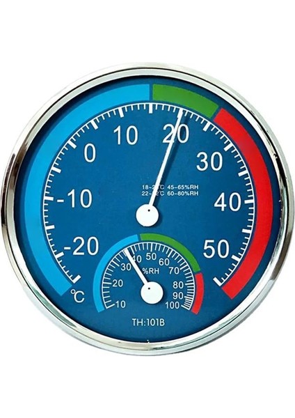 Mavi Stil 2 In 1 Pointer Termometre Termohigrometre Kapalı Açık Higrometre Duvara Monte Masaüstü Sıcaklık Nem Ölçer Ev (Yurt Dışından)