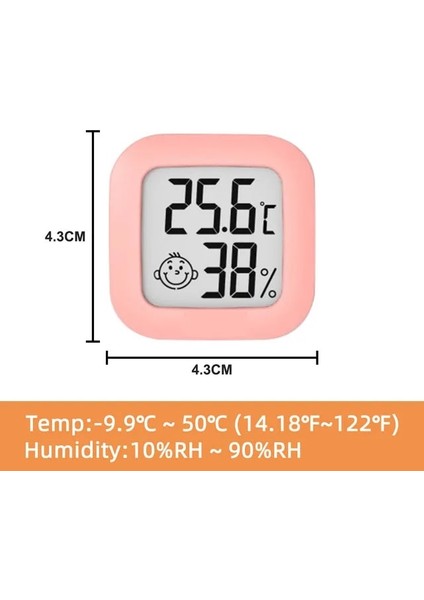 Pembe Tarzı Mini LCD Dijital Termometre Higrometre Kapalı Termo Higrometre Nem Ölçer Bebek Odası Oturma Odası Ofis Buzdolabı Için (Yurt Dışından)