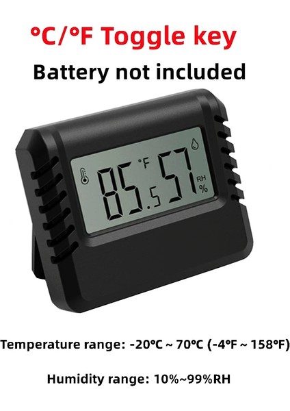 M01-SIYAH Tarzı Mini Iç Mekan Termometresi LCD Dijital Sıcaklık Odası Higrometre Ölçer Sensörü Nem Ölçer Iç Mekan Termometresi Sıcaklık (Yurt Dışından)