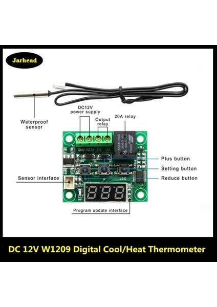 W1209-KUTU Stili C Dc 12V Dijital Sıcaklık Kontrollü Termostat Sıcaklık Kontrol Termostat Anahtar Plakası Kılıfı (Yurt Dışından) indirimleri