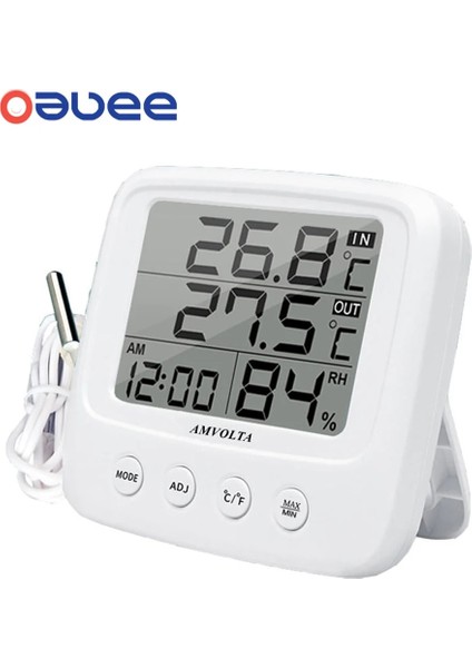Arka Işık Stili LCD Dijital Sıcaklık Nem Ölçer Arka Işık Ev Kapalı Elektronik Higrometre Termometre Hava Istasyonu Bebek Odası (Yurt Dışından) modelleri