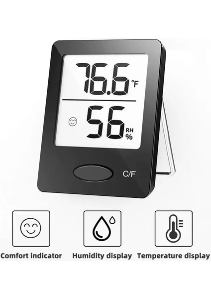 Beyaz Stil Termometre Araçları Mini LCD Dijital Termometre Higrometre Kapalı Oda Sıcaklık Nem Ölçer Sensör Ölçer Hava Istasyonu (Yurt Dışından) fiyatları