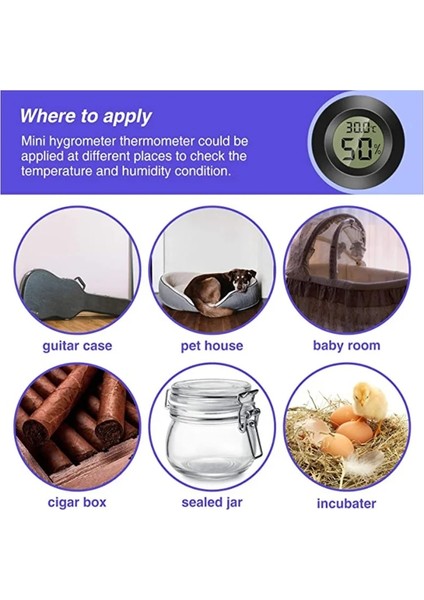 Sarı Tarzı 2 In 1 Termometre Higrometre Mini LCD Dijital Sıcaklık Nem Ölçer Sıcaklık Test Cihazı Sensörü Kapalı Oda Enstrüman (Yurt Dışından) fırsatları