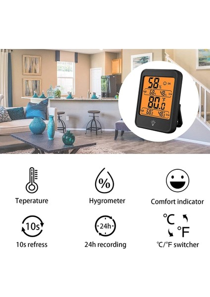 MC41-BEYAZ-ARKA Işık Stili Büyük Boy LCD Dijital Termometre Higrometre Kapalı Oda Sıcaklığı Nem Ölçer Sensör Ölçer Hava Istasyonu (Yurt Dışından) indirimleri