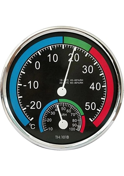 Siyah Stil 2 In 1 Pointer Termometre Termohigrometre Kapalı Açık Higrometre Duvara Monte Masaüstü Sıcaklık Nem Ölçer Ev (Yurt Dışından)
