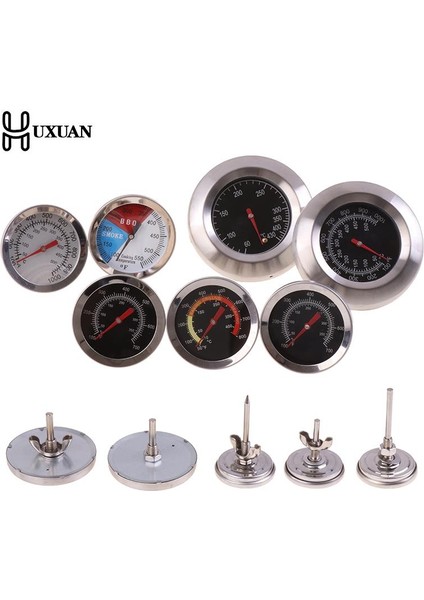 Gümüş Tarzı Paslanmaz Çelik Barbekü Sigara Içen Izgara Termometre Sıcaklık Ölçer Derece Fahrenheit Derece Santigrat (Yurt Dışından) fırsatları