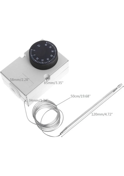 Endüstriyel Sınıf Termostat Kontrol Cihazı Sıcaklık Anahtarı Kılcal Termostat Su Geçirmez Kutu AC220V Ölçüm Aralığı (Yurt Dışından)