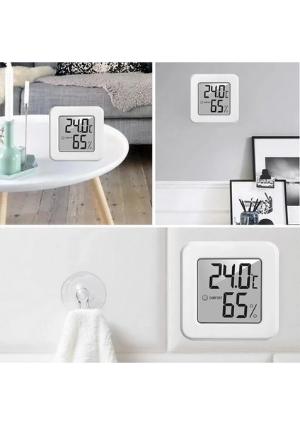 No.1 Stili Mini Iç Mekan Termometresi LCD Dijital Sıcaklık Odası Higrometre Ölçer Sensörü Nem Ölçer Iç Mekan Termometresi Sıcaklık (Yurt Dışından)