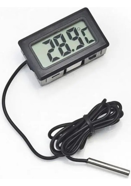 Siyah Stil Uygun Sıcaklık Higrometre Sensörü Ölçer LCD Dijital Akvaryum Aksesuarları Elektronik Termometre Mini Nem Ölçer Ölçer (Yurt Dışından) fırsatları