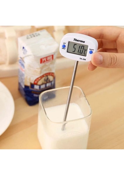 Beyaz Stil 1 Adet Dijital Mutfak Termometresi Barbekü Elektronik Dijital Gıda Sondası Termometre Mutfak Gereçleri Barbekü Için Su Süt Et Sıcaklığı (Yurt Dışından) modelleri