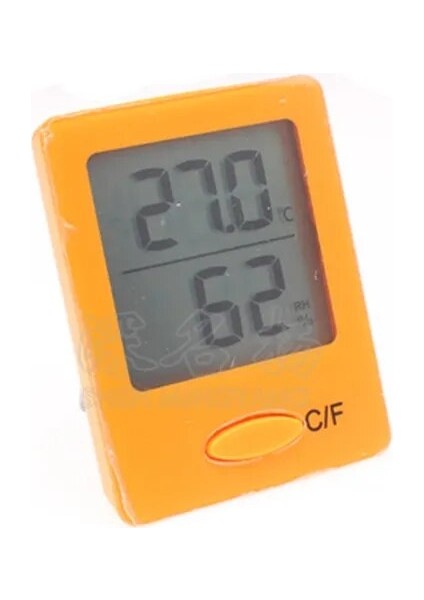 Turuncu Tarzı Ortam Termometresi Ev Termometre Dijital Higrometre Mini Kapalı Dış Sıcaklık Nem Ölçer Sıcaklık Monitörü (Yurt Dışından)